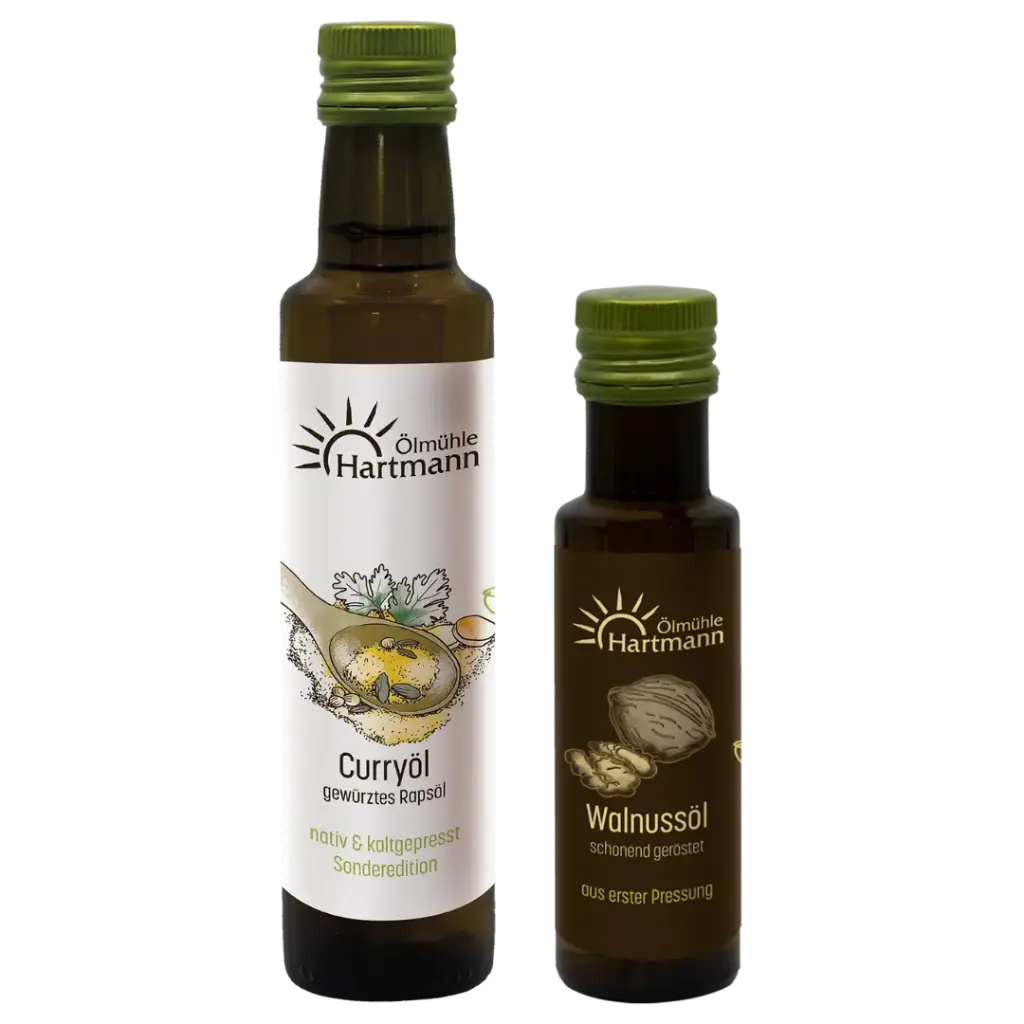 Herbstgenuss Duo – Curryöl 0,25 l & Walnussöl 0,10 l