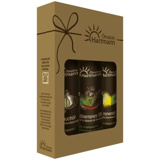 Mediterranes Trio - Knoblauchöl 0,25l, Mediterranes Öl 0,25l & Zitronenöl 0,25l